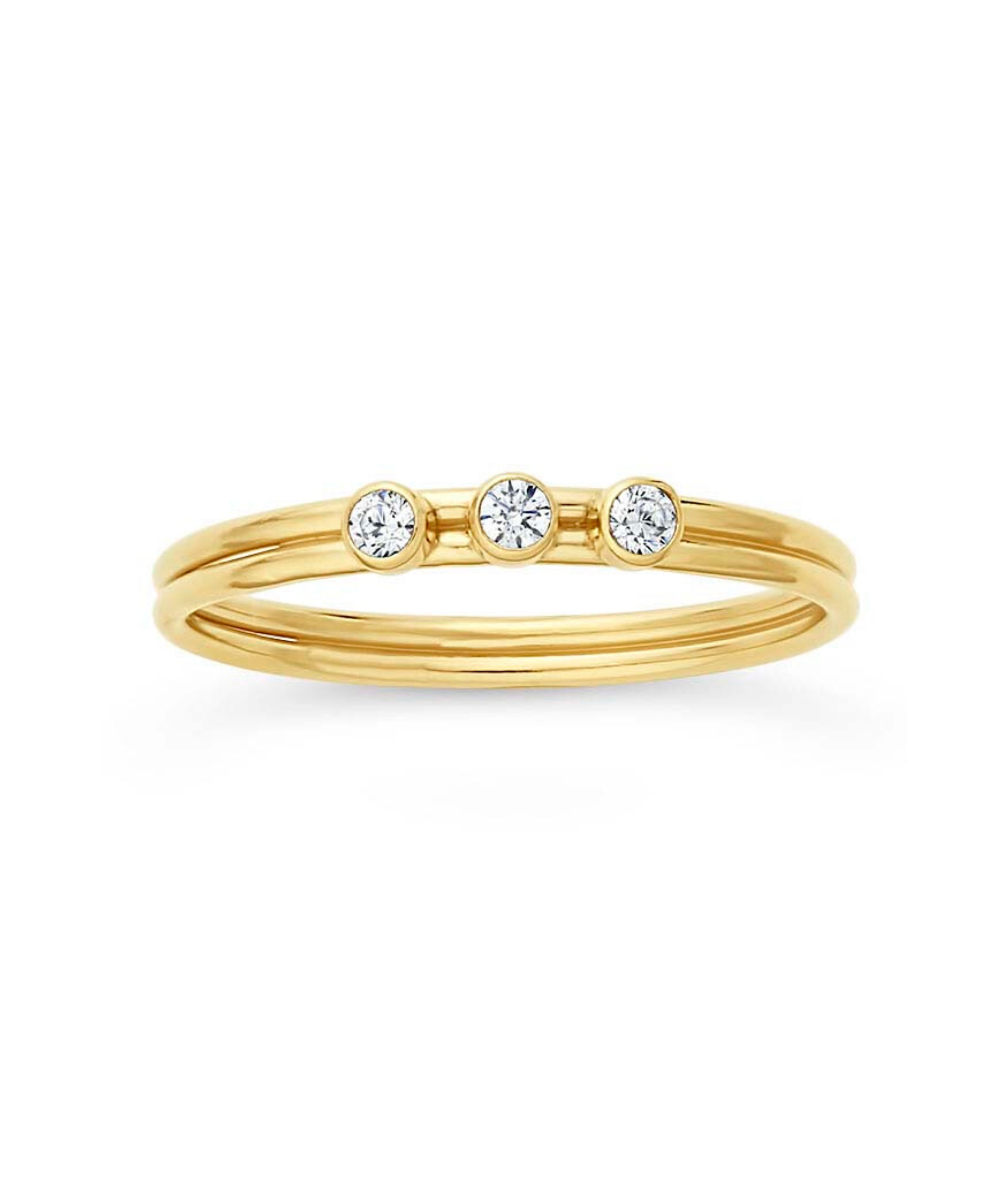 Tres CZ Stacking Ring