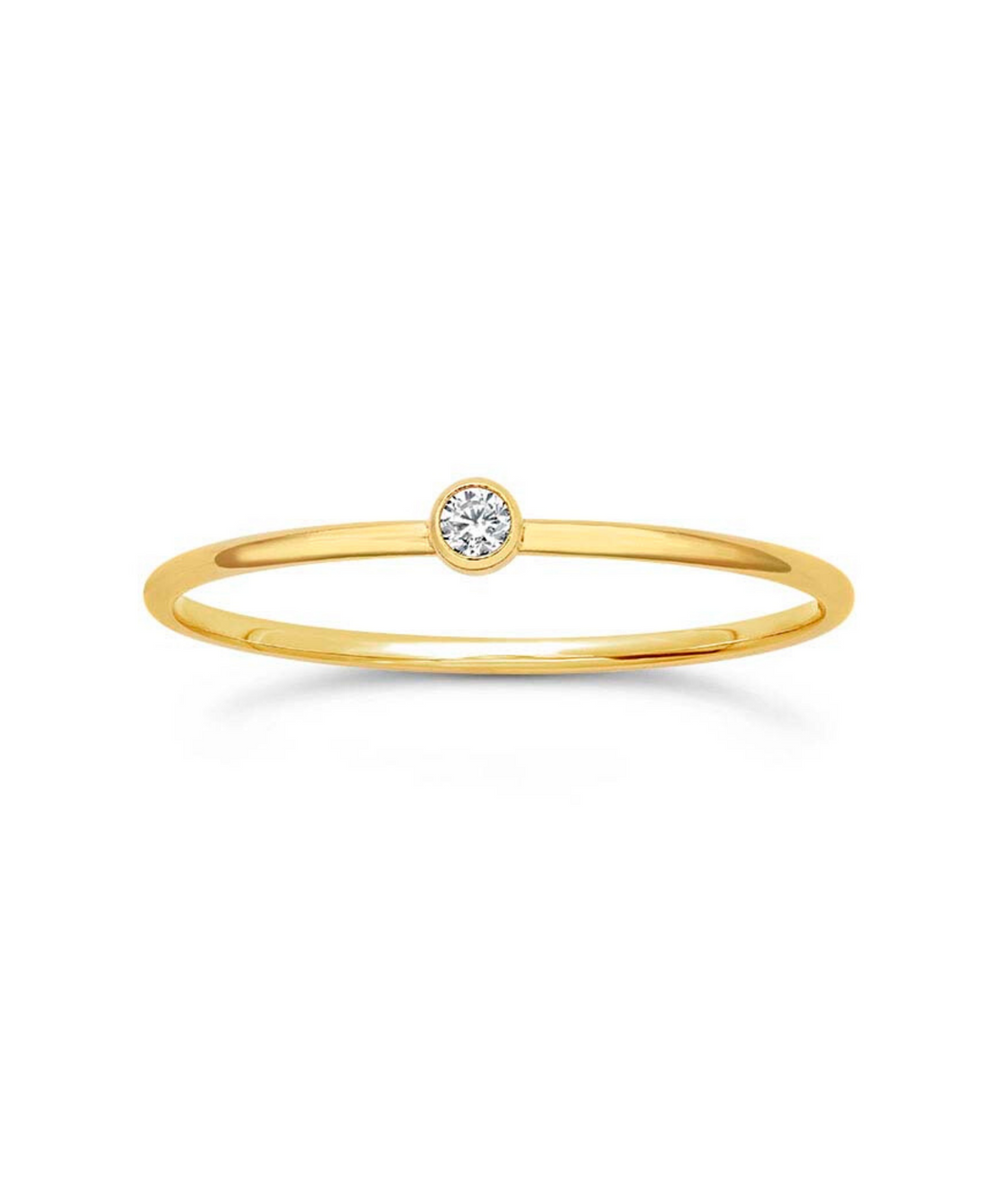 Solo CZ Stacking Ring