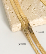 Load image into Gallery viewer, HERRINGBONE CHAIN NECKLACE | 4MM