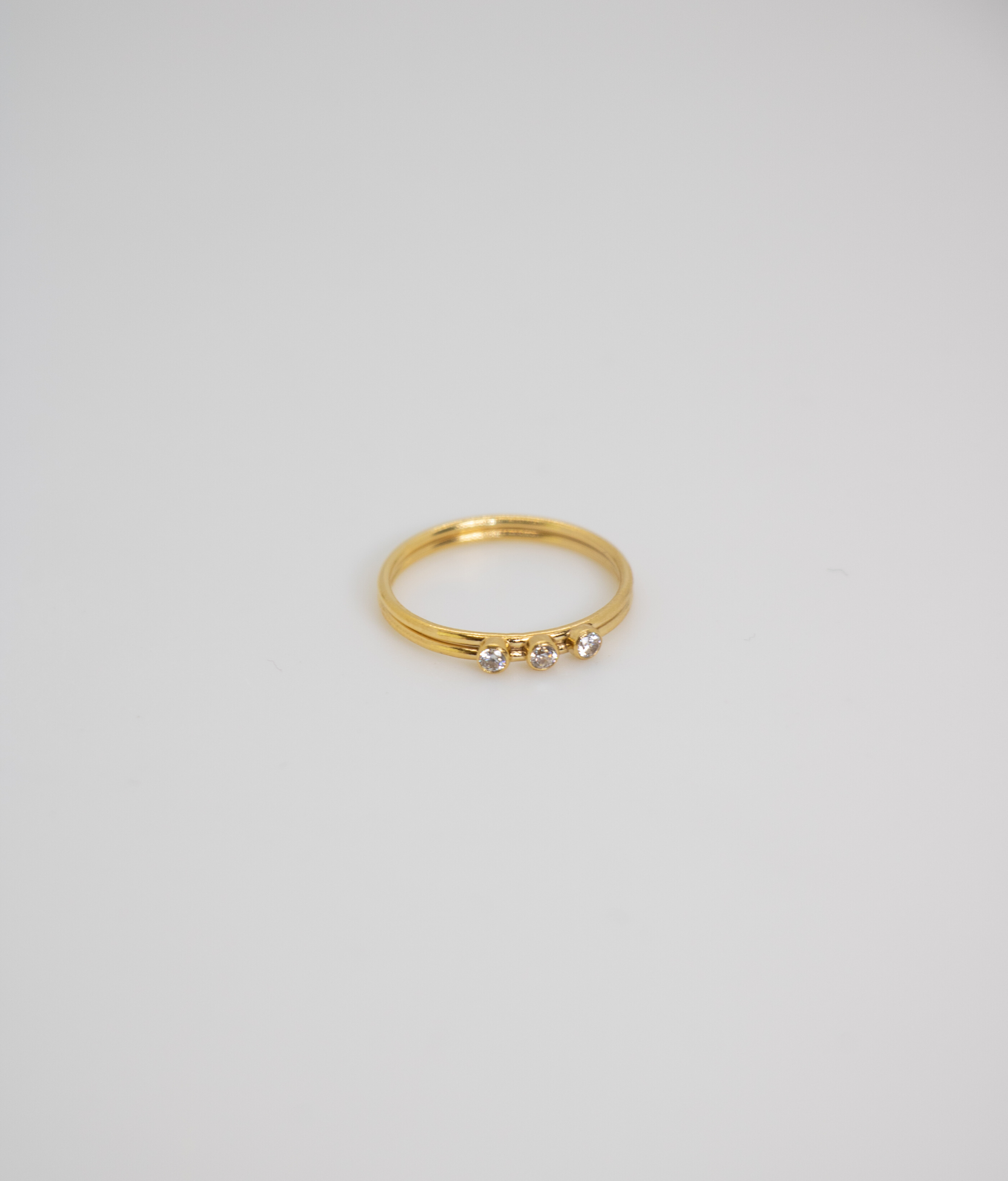 Tres CZ Stacking Ring