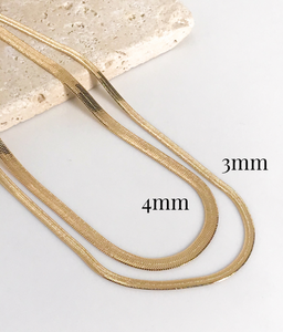 HERRINGBONE CHAIN NECKLACE | 4MM