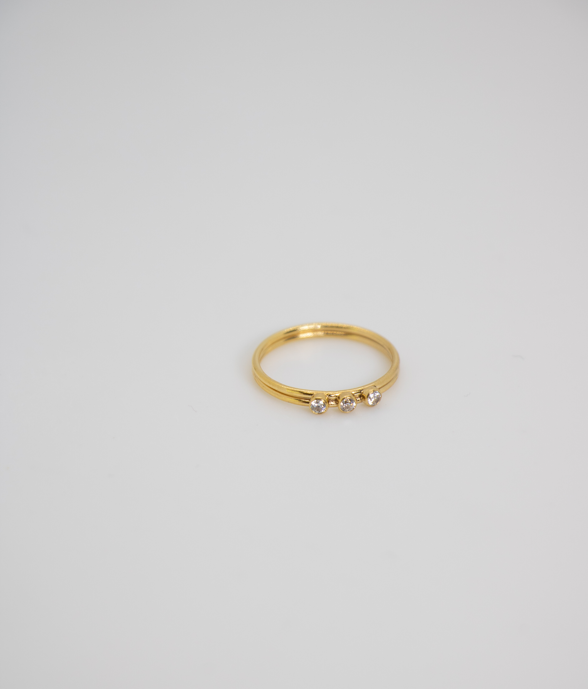 Tres CZ Stacking Ring