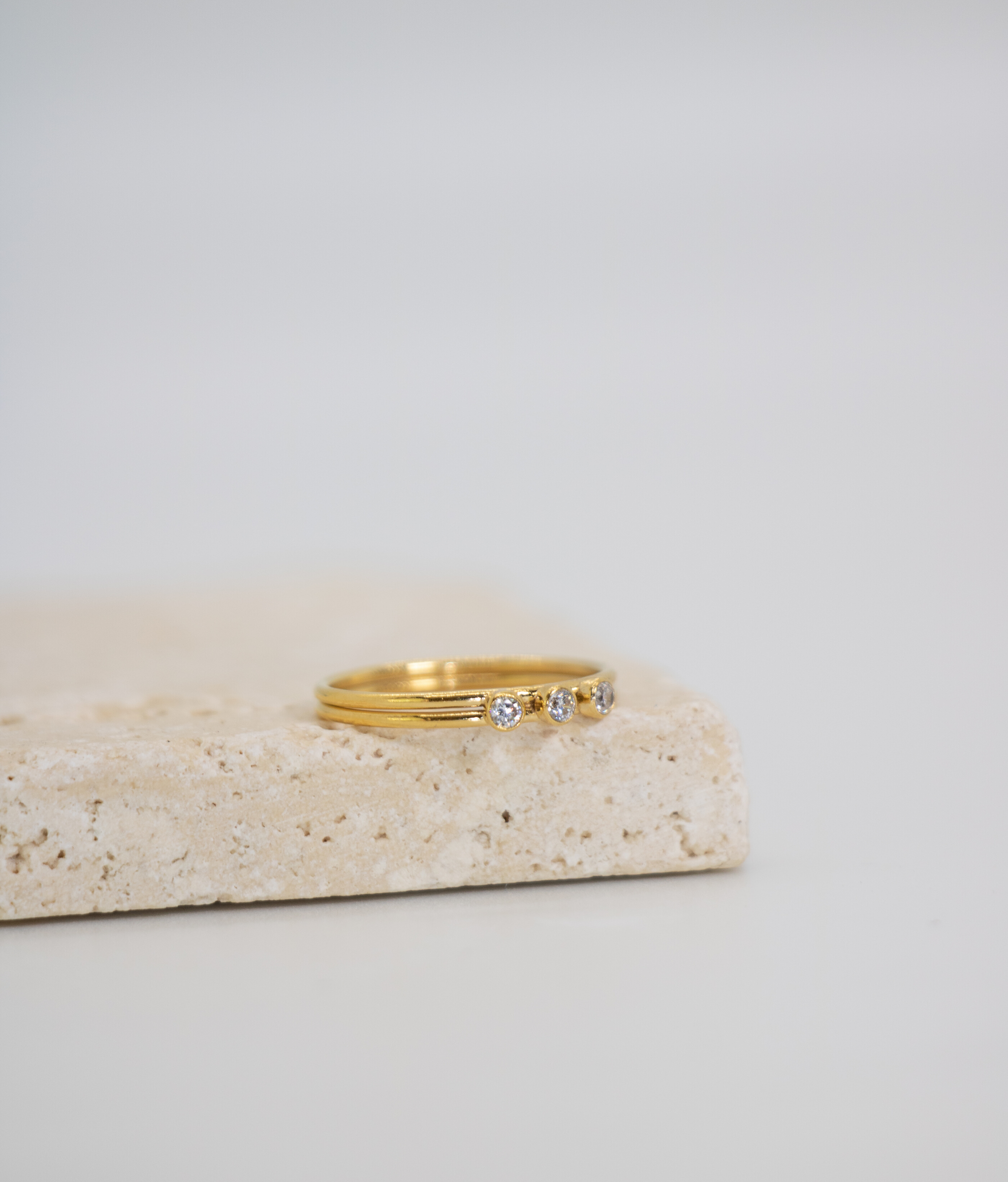 Tres CZ Stacking Ring