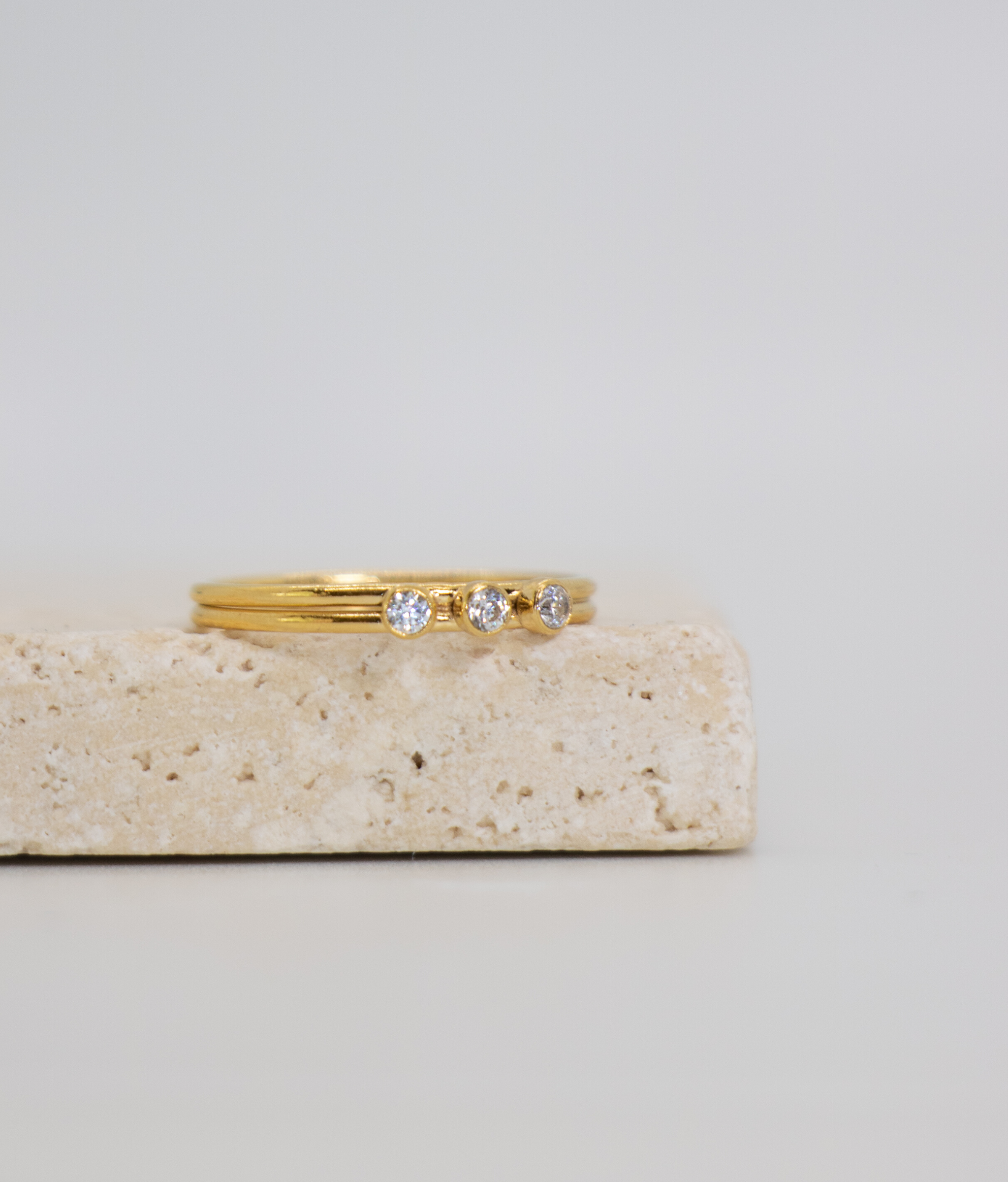 Tres CZ Stacking Ring