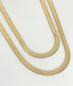 HERRINGBONE CHAIN NECKLACE | 4MM