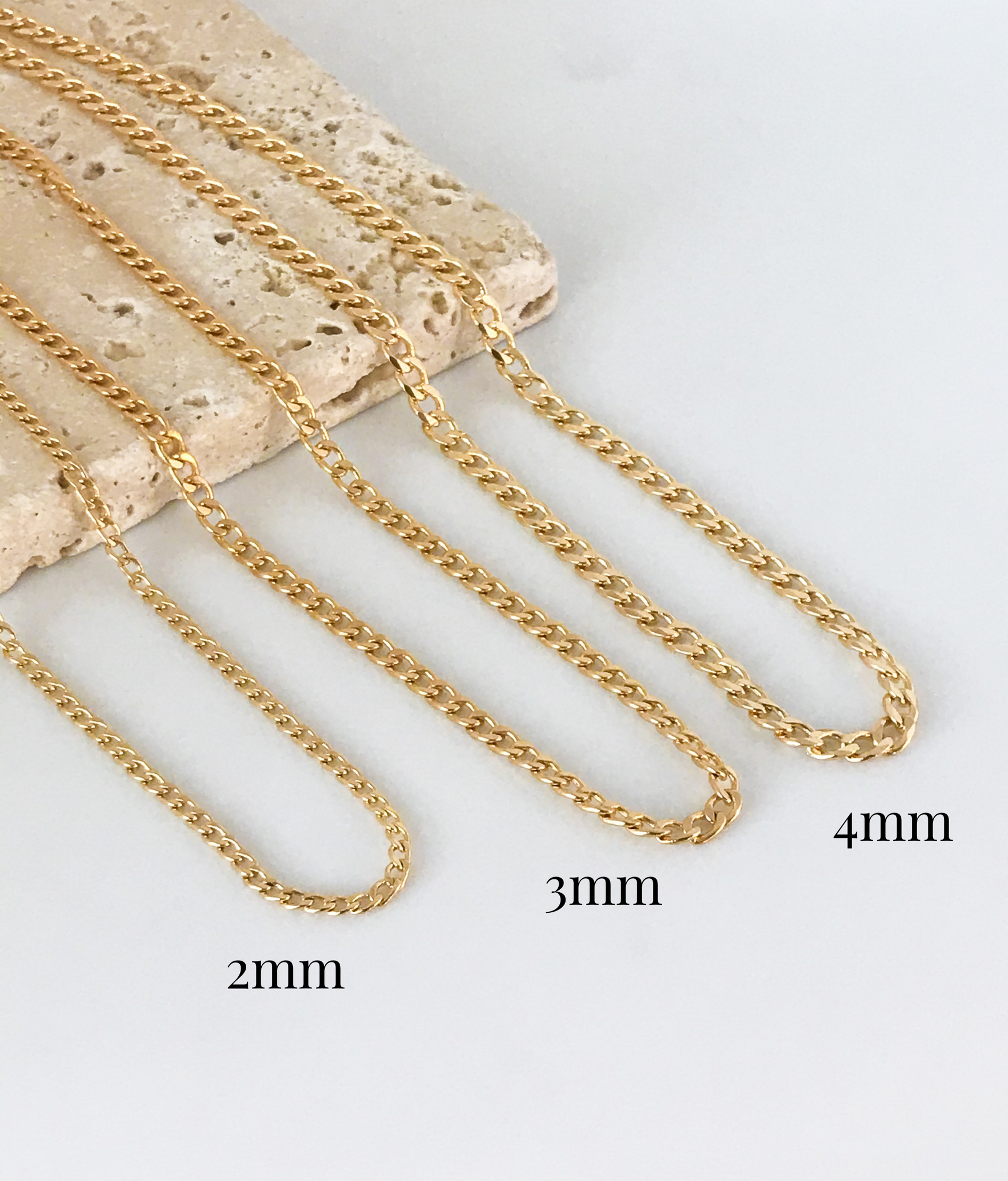 CUBAN LINK CHAIN NECKLACE 2MM BANDIDA