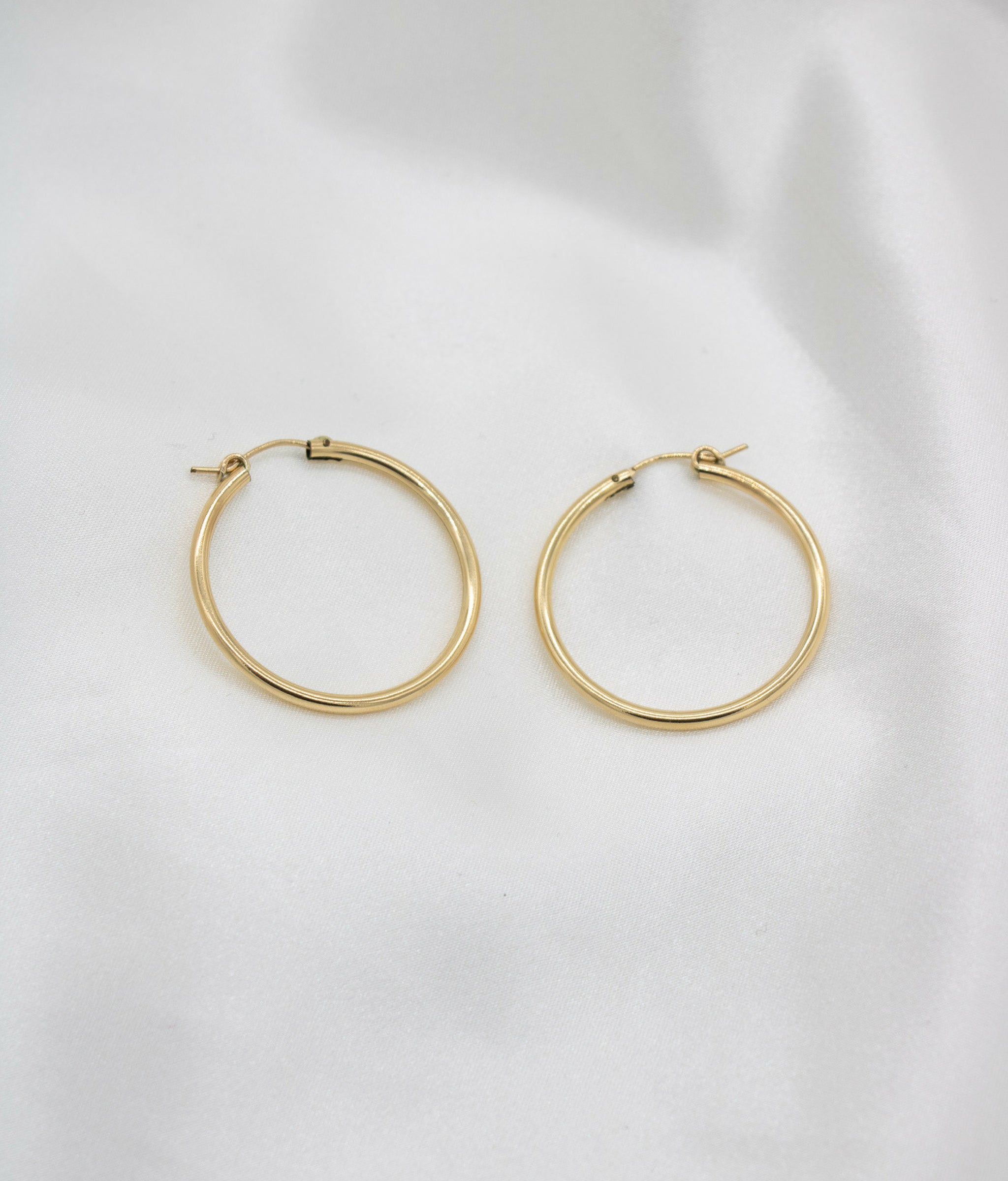 hoops, gold, earrings, accessorize, accessories, cuffs, jewelry, Candela Gold Filled Tube Hoops, gold-filled 