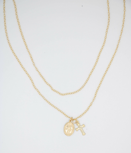 Divine Duo Layered Gold Filled Necklace