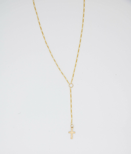 Holy Cross Lariat Gold Filled Necklace