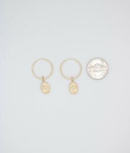 Maria Gold Filled Drop Hoops