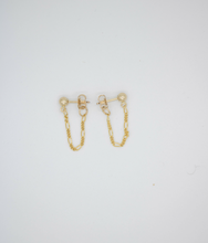 Load image into Gallery viewer, She Is Rare Gold Filled Chain Earrings