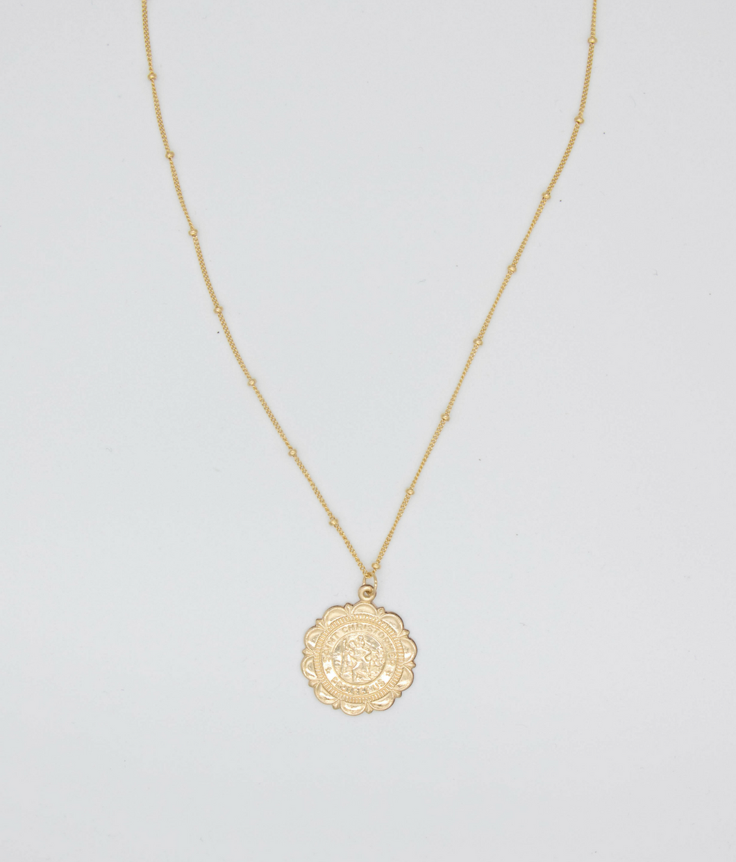 St. Christopher Gold Filled Necklace, Holy Traveler Necklace