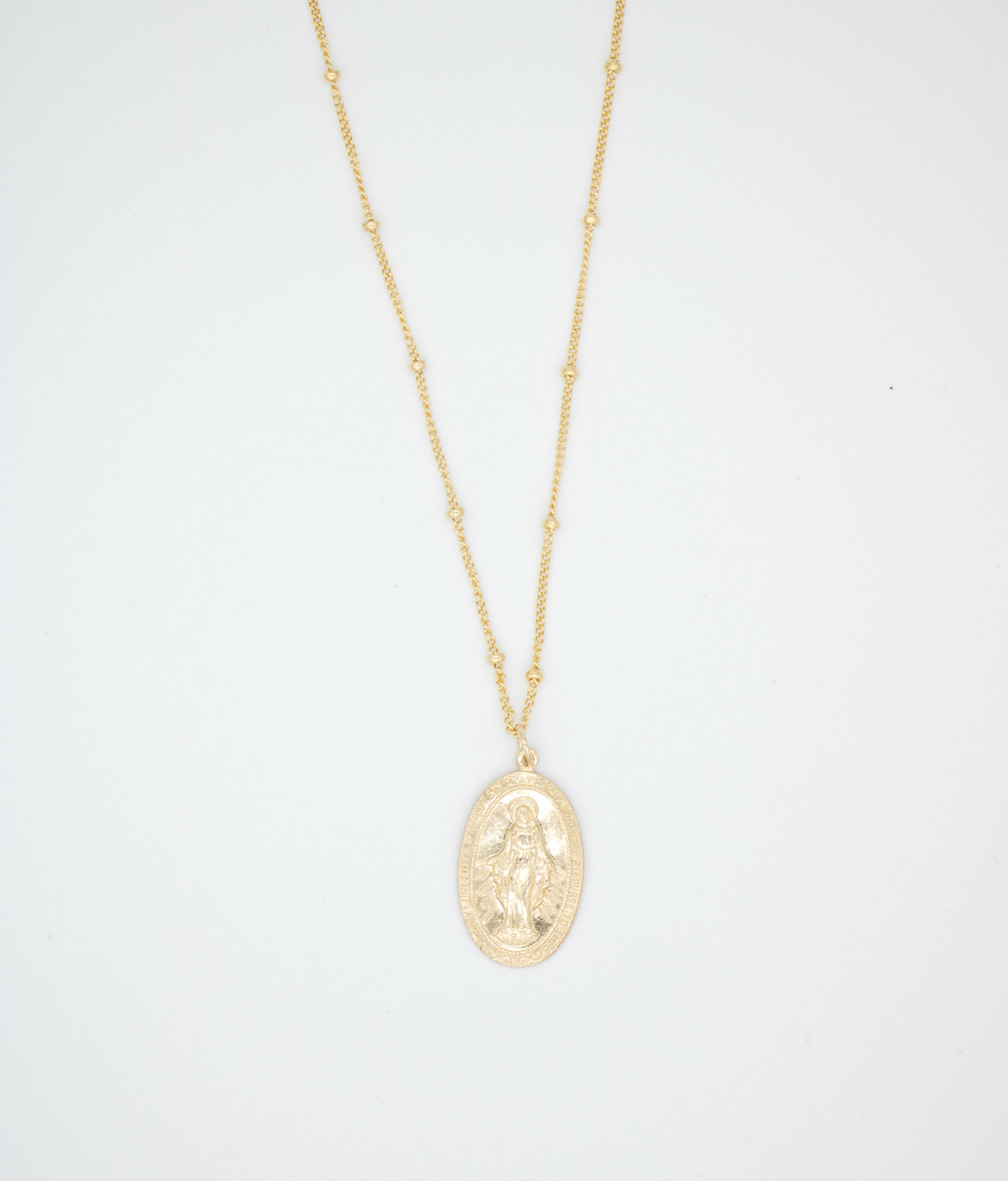 Virgen Maria Gold Filled Necklace