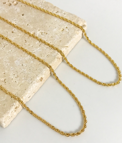 FRENCH ROPE CHAIN NECKLACE | 3MM