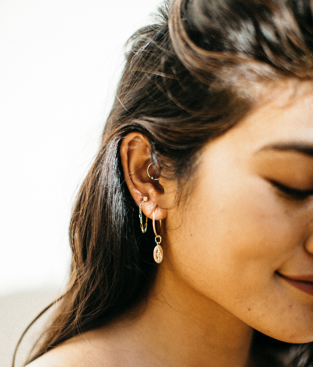 She Is Rare Gold Filled Chain Earrings